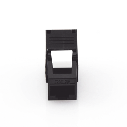 Módulo Jack Keystone Cat5e (Toolless), con Terminación en Ángulo 180 - Color Negro, Compatible con Faceplate y Patchpanel Linkedpro