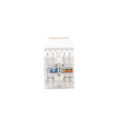 Módulo Jack Keystone Cat5e con Terminación en Ángulo 180 - Color Blanco