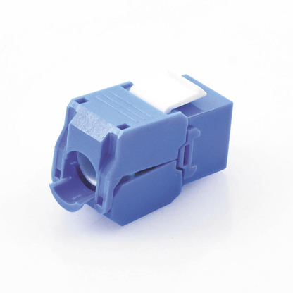 Módulo Jack Keystone Cat6 (Toolless), con Terminación en Ángulo 180 Grados Color Azul, Compatible con Faceplate y Patchpanel Linkedpro