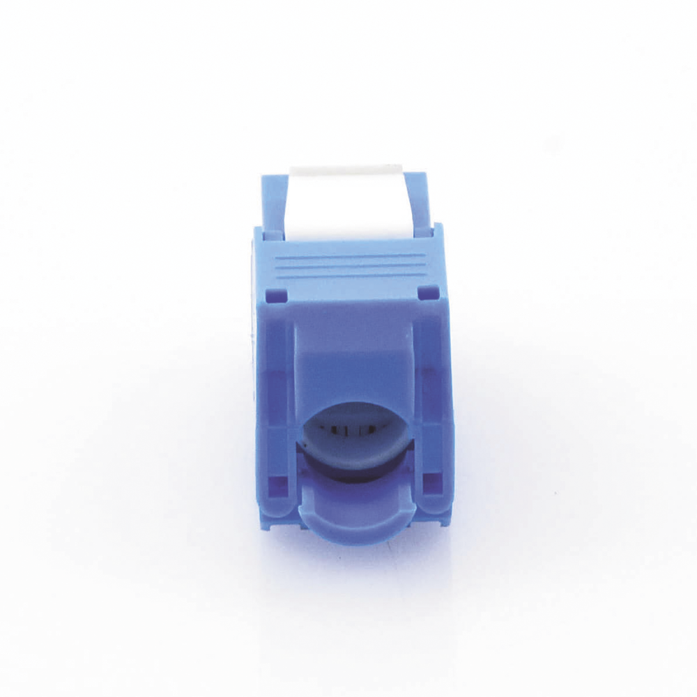 Módulo Jack Keystone Cat6 (Toolless), con Terminación en Ángulo 180 Grados Color Azul, Compatible con Faceplate y Patchpanel Linkedpro