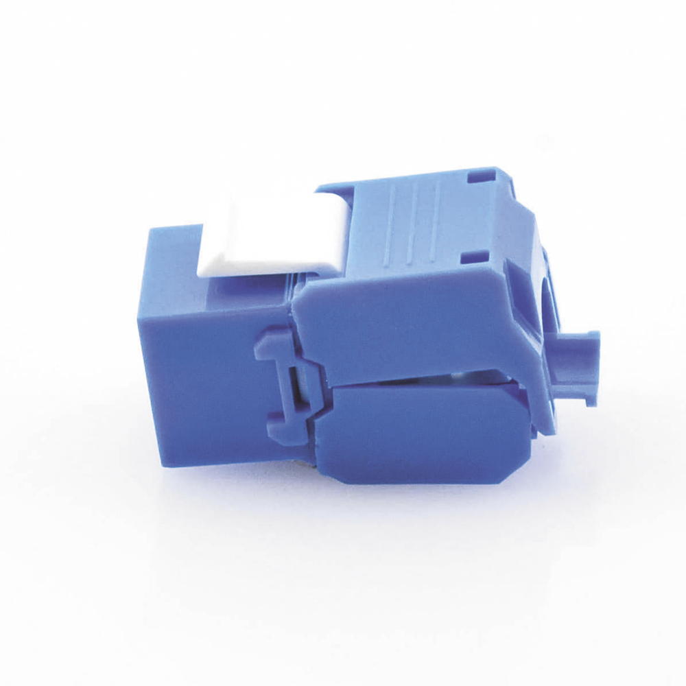 Módulo Jack Keystone Cat6 (Toolless), con Terminación en Ángulo 180 Grados Color Azul, Compatible con Faceplate y Patchpanel Linkedpro