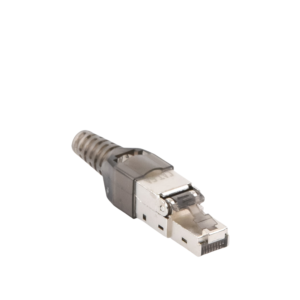 Plug RJ45 Blindado Categoría 6A - Sin Herramienta, para Terminación en Campo
