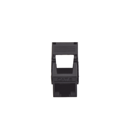 Módulo Jack Keystone Cat6A (Toolless), con Terminación en Ángulo 180 - Color Negro, Compatible con Faceplate y Patchpanel Linkedpro