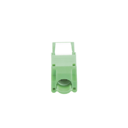 Módulo Jack Keystone Cat6A (Toolless), con Terminación en Ángulo 180 - Color Verde, Compatible con Faceplate y Patchpanel Linkedpro