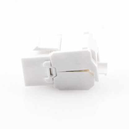 Módulo Jack Keystone Cat6A (Toolless), con Terminación en Ángulo 180 Grados Color Blanco, Compatible con Faceplate y Patchpanel Linkedpro