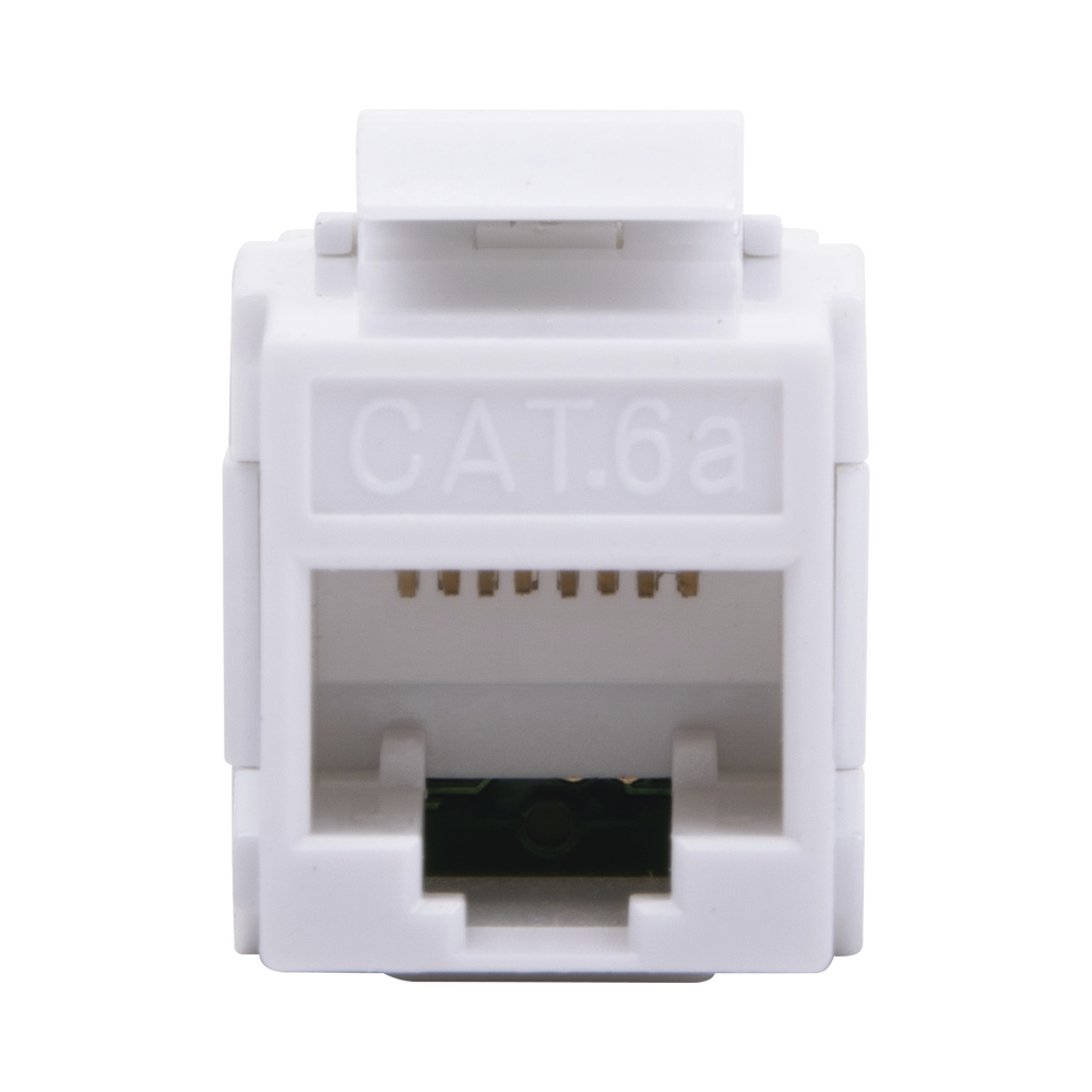 Acoplador UTP Cat6A Hembra RJ45 a RJ45 Hembra Color Blanco