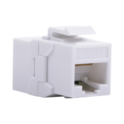Acoplador UTP Cat6A Hembra RJ45 a RJ45 Hembra Color Blanco