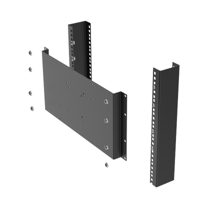 Montaje para Monitor VESA 75x75 hasta 200x200. Compatible con rack 19" 5U.