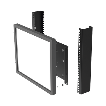 Montaje para Monitor VESA 75x75 hasta 200x200. Compatible con rack 19" 5U.