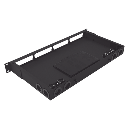 Distribuidor de Fibra Óptica Vacío 19 Pulgadas, Acepta 4 Placas Acopladoras de Linkedpro, Hasta 24 Fibras, 1UR, Incluye Charola de Empalme