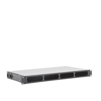 Distribuidor de Fibra Óptica Vacío 19 Pulgadas, Acepta 4 Placas Acopladoras de Linkedpro, Hasta 24 Fibras, 1UR, Incluye Charola de Empalme