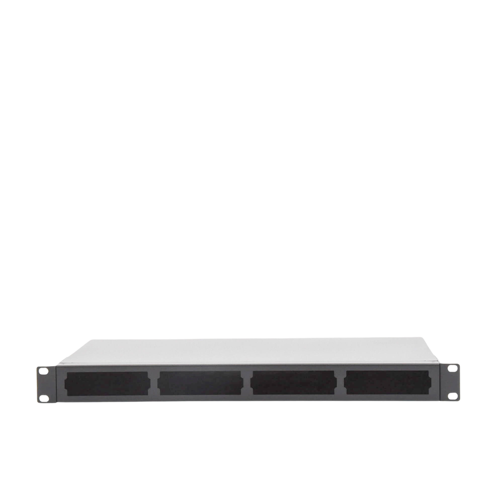 Distribuidor de Fibra Óptica Vacío 19 Pulgadas, Acepta 4 Placas Acopladoras de Linkedpro, Hasta 24 Fibras, 1UR, Incluye Charola de Empalme