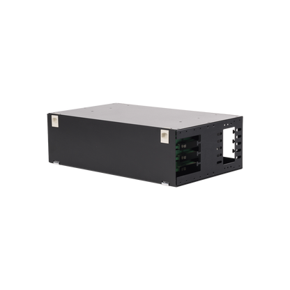 Distribuidor de Fibra Óptica con Bandejas Deslizables, Vacío, 19 Pulgadas (48.26 cm), Acepta 48 Adaptadores LC Duplex o LC Simplex o 48 SC Simplex, 3U