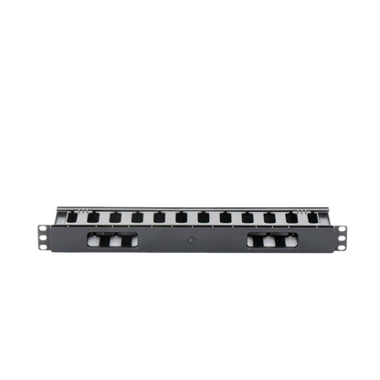 Organizador de Cables Horizontal de 1U para Rack de 19", Fabricado en Polímero Resistente a Deformaciones y Rayones