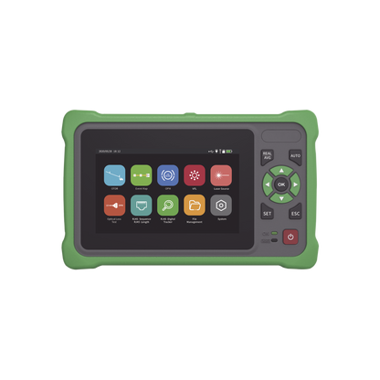 OTDR Touch para Pruebas en los Enlaces de Fibra Óptica / Longitudes de Onda 1310nm y 1550nm / Función VFL 10mW / Función OPM / Función de Mapeo de Cables de Red RJ45 / Recargable / Distancia de Prueba de hasta 260 Kilómetros (853.02 Pies)