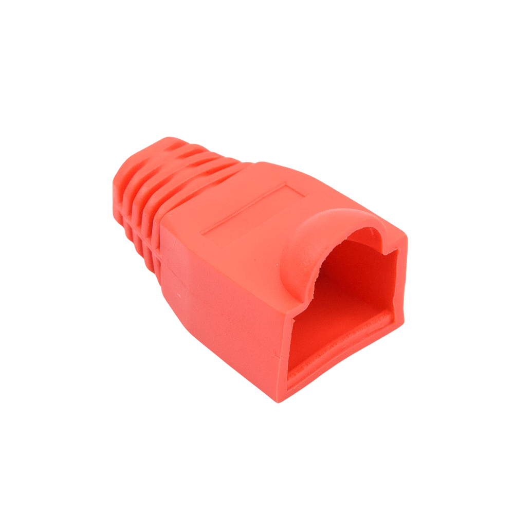 Bota Plástica para Protección de Plug RJ45, Color Rojo