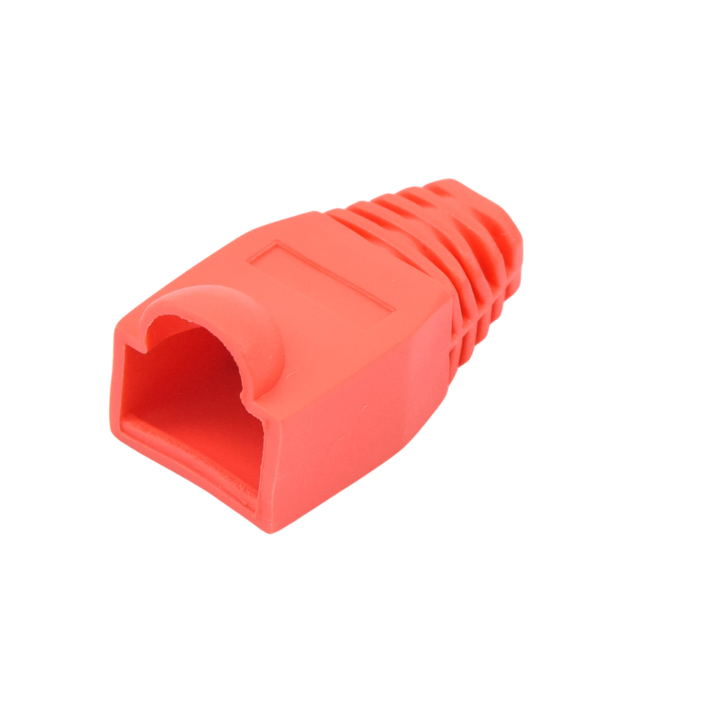 Bota Plástica para Protección de Plug RJ45, Color Rojo