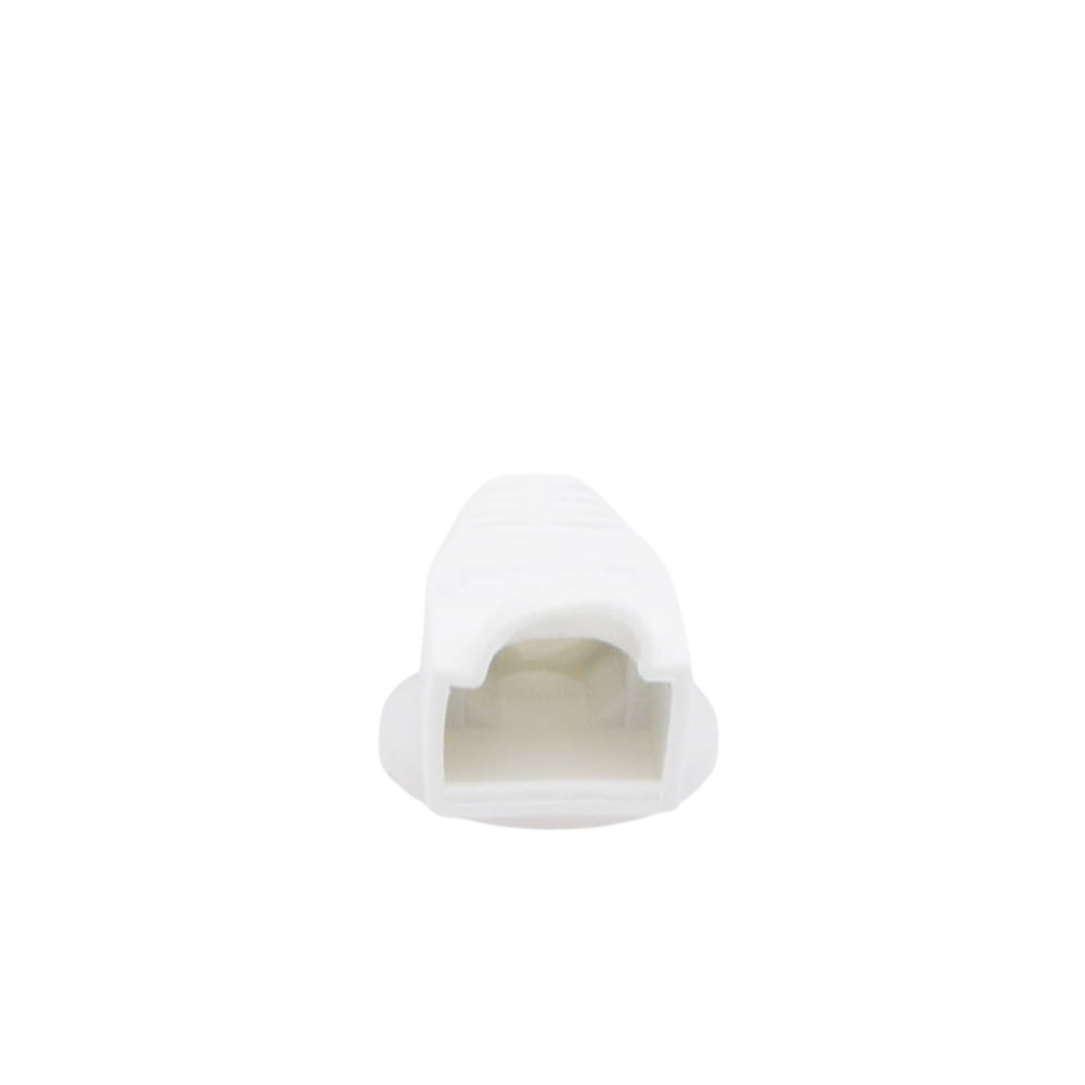 Bota Plástica para Protección de Plug RJ45, Color Blanco