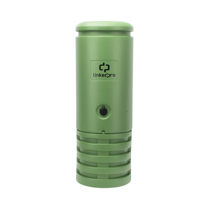 Pedestal para Cajas de Empalme de Fibra Óptica Cilíndrico Color Verde con Bracket Estándar (No Incluye Caja de Empalme)