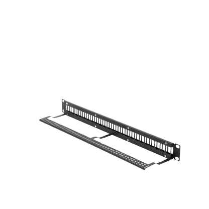 Patch Panel Modular sin Blindaje de 24 Puertos, 1U, con Barra para Organizar Cable