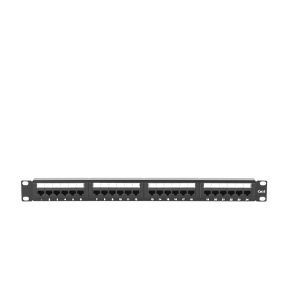 Panel de Parcheo de Impacto (110) UTP de 24 Puertos Cat6, 19 Pulgadas (48.26 cm), con Barra para Organizar Cable