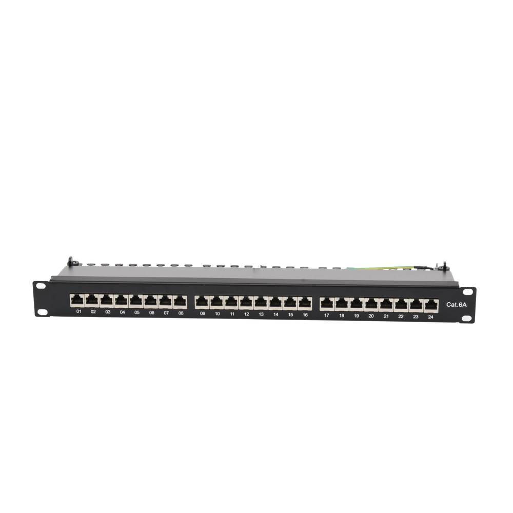 Panel de Parcheo de Impacto (110) Blindado de 24 Puertos Cat6A