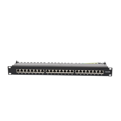 Panel de Parcheo de Impacto (110) Blindado de 24 Puertos Cat6A