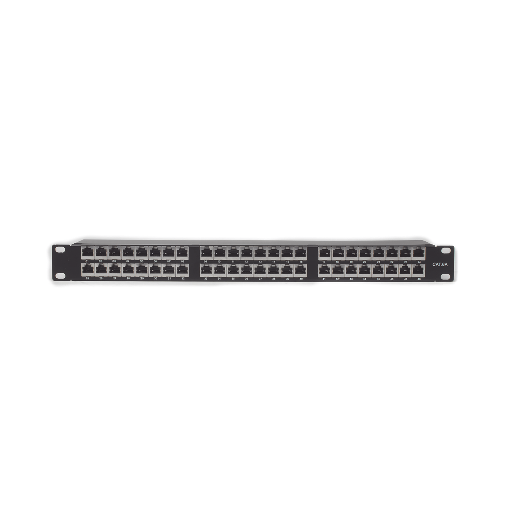 Panel de Parcheo de Impacto (110) Blindado de 48 Puertos Cat6A