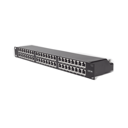 Panel de Parcheo de Impacto (110) Blindado de 48 Puertos Cat6A