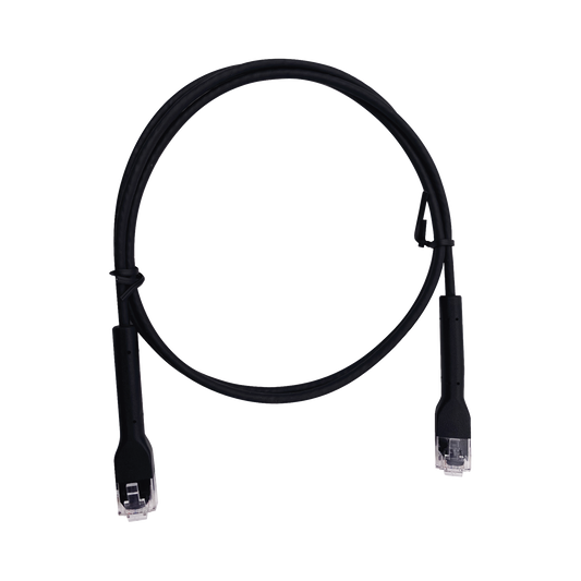 Mini Patch Cord Cat6 Ultra Slim 10 Metros (32.81 Pies) Negro ? Ahorra Espacio sin Organizadores, con Bota Flexible