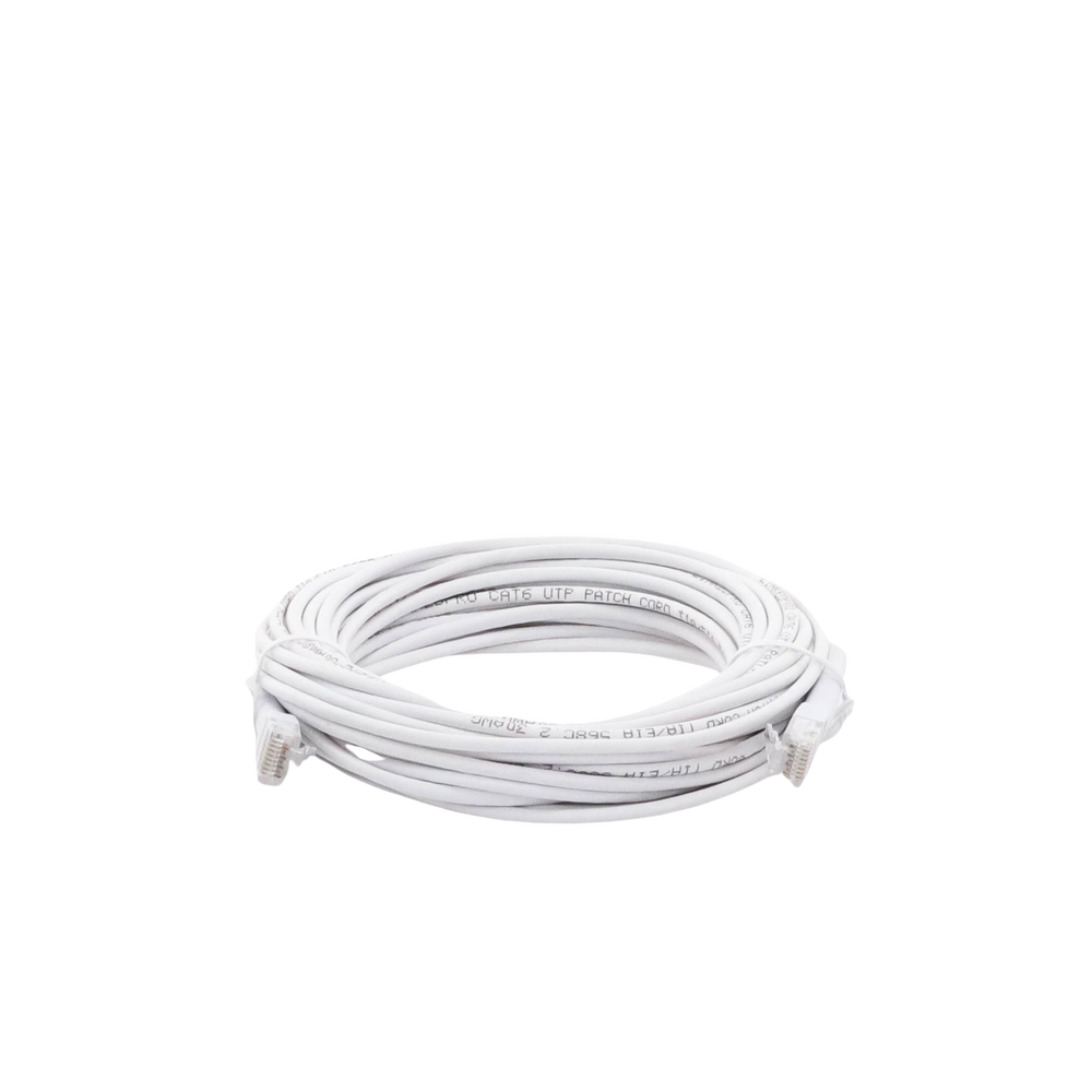 Mini Patch Cord Cat6 Ultra Slim 10 Metros (32.81 Pies) Blanco ? Ahorra Espacio sin Organizadores, con Bota Flexible