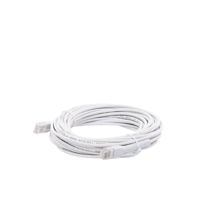 Mini Patch Cord Cat6 Ultra Slim 10 Metros (32.81 Pies) Blanco ? Ahorra Espacio sin Organizadores, con Bota Flexible