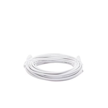 Mini Patch Cord Cat6 Ultra Slim 10 Metros (32.81 Pies) Blanco ? Ahorra Espacio sin Organizadores, con Bota Flexible