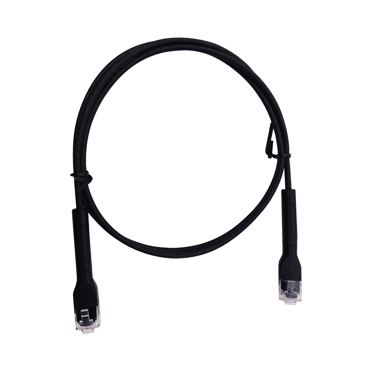 Mini Patch Cord Cat6 Ultra Slim 1.5 Metros (4.92 Pies) Negro ? Ahorra Espacio sin Organizadores, con Bota Flexible