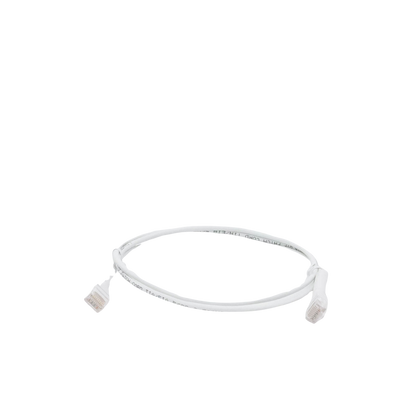 Mini Patch Cord Cat6 Ultra Slim 1 Metro (3.28 Pies) Blanco ? Ahorra Espacio sin Organizadores, con Bota Flexible
