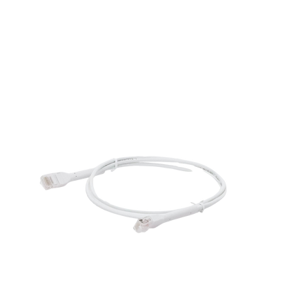 Mini Patch Cord Cat6 Ultra Slim 1 Metro (3.28 Pies) Blanco ? Ahorra Espacio sin Organizadores, con Bota Flexible