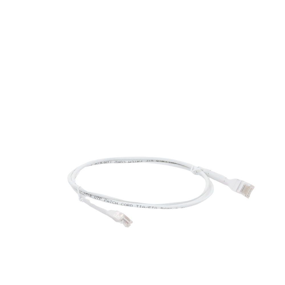 Mini Patch Cord Cat6 Ultra Slim 1 Metro (3.28 Pies) Blanco ? Ahorra Espacio sin Organizadores, con Bota Flexible