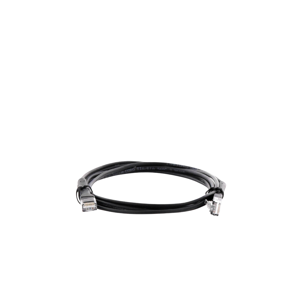 Mini Patch Cord Cat6 Ultra Slim 2 Metros (6.56 Pies) Negro ? Ahorra Espacio sin Organizadores, con Bota Flexible