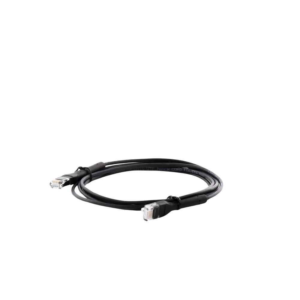 Mini Patch Cord Cat6 Ultra Slim 2 Metros (6.56 Pies) Negro ? Ahorra Espacio sin Organizadores, con Bota Flexible