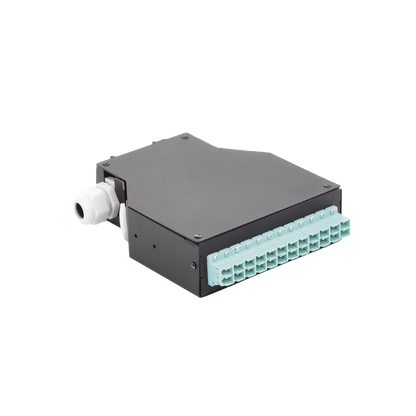 Distribuidor de Fibra Óptica para Riel Din, 12 Acopladores LC/UPC Duplex Multimodo con Charola de Empalme