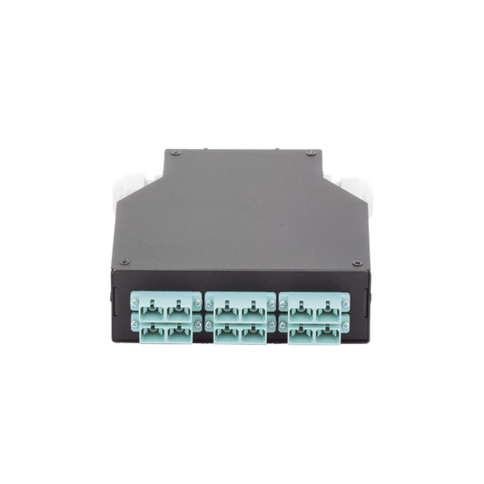 Distribuidor de Fibra Óptica para Riel Din, 6 Acopladores SC/UPC Multimodo con Charola de Empalme