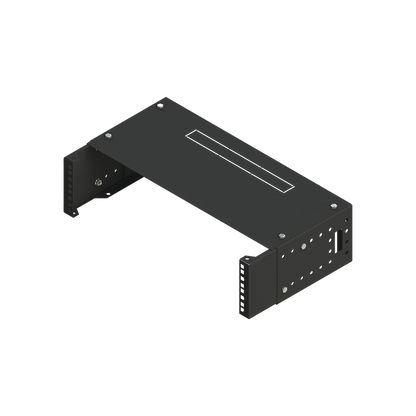 Rack Abierto de montaje en Pared, de 19in,  Profundidad Ajustable (8" a 12") de 2.5  Unidades de rack, con Capacidad de Crecimiento.