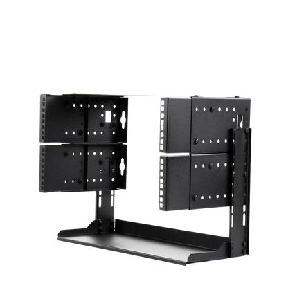 Rack Abierto de montaje en Pared, de 19in, 5 Unidades de rack, Profundidad Ajustable (8" a 12") con Charola de Uso Múltiple.