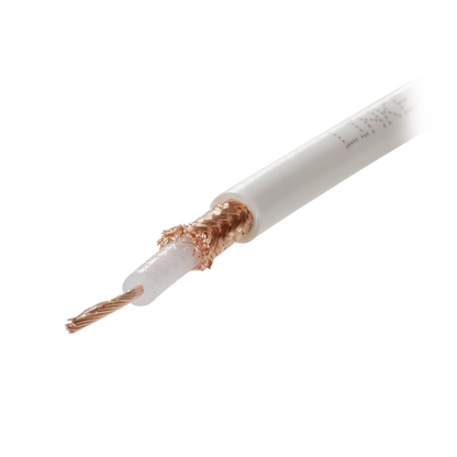Carrete de 100 Metros (328.08 Pies) de Cable Tipo RG58AU, con Forro Blanco