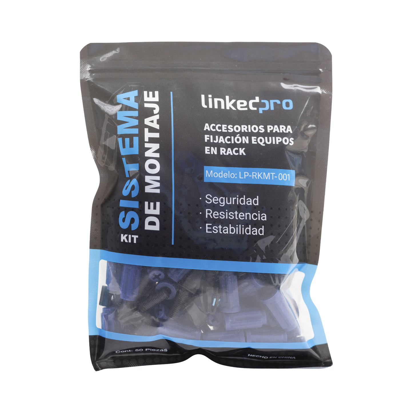 Kit de Montaje Rápido para Equipos en Rack / No más Tuercas Enjauladas / Soporta hasta 50 kg (50 Piezas)