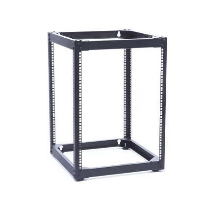 Rack Abierto de 4 Postes Instalación Pared o Piso de 14 Unidades, Ideal para Equipo de Audio!