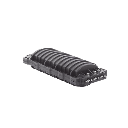 Caja de Distribución de Fibra Óptica Horizontal, Hasta 96 Empalmes, Exterior IP68, 2 Puertos de Entrada y Salida