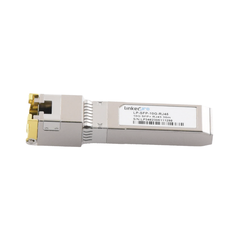 Transceptor Óptico SFP+ a RJ45 /10 Gbps / Conector RJ45 / 10GBASE-T / Distancia de hasta 30 m.