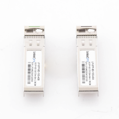 Transceptores Ópticos Bidireccionales SFP+ (Mini-Gbic) / Monomodo 1270 & 1330 nm / 10 Gbps / 1000BASE-BX / Conector LC/UPC Simplex / DDM / Hasta 40 km / 2 Piezas