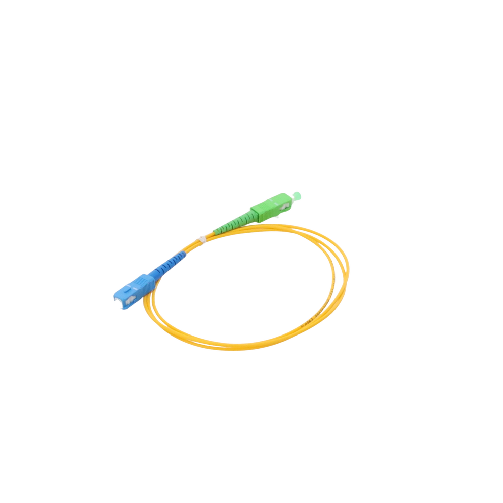 Jumper de Fibra Óptica Monomodo SC/APC-SC/UPC Simplex de 1 Metro (3.28 Pies), 2mm
